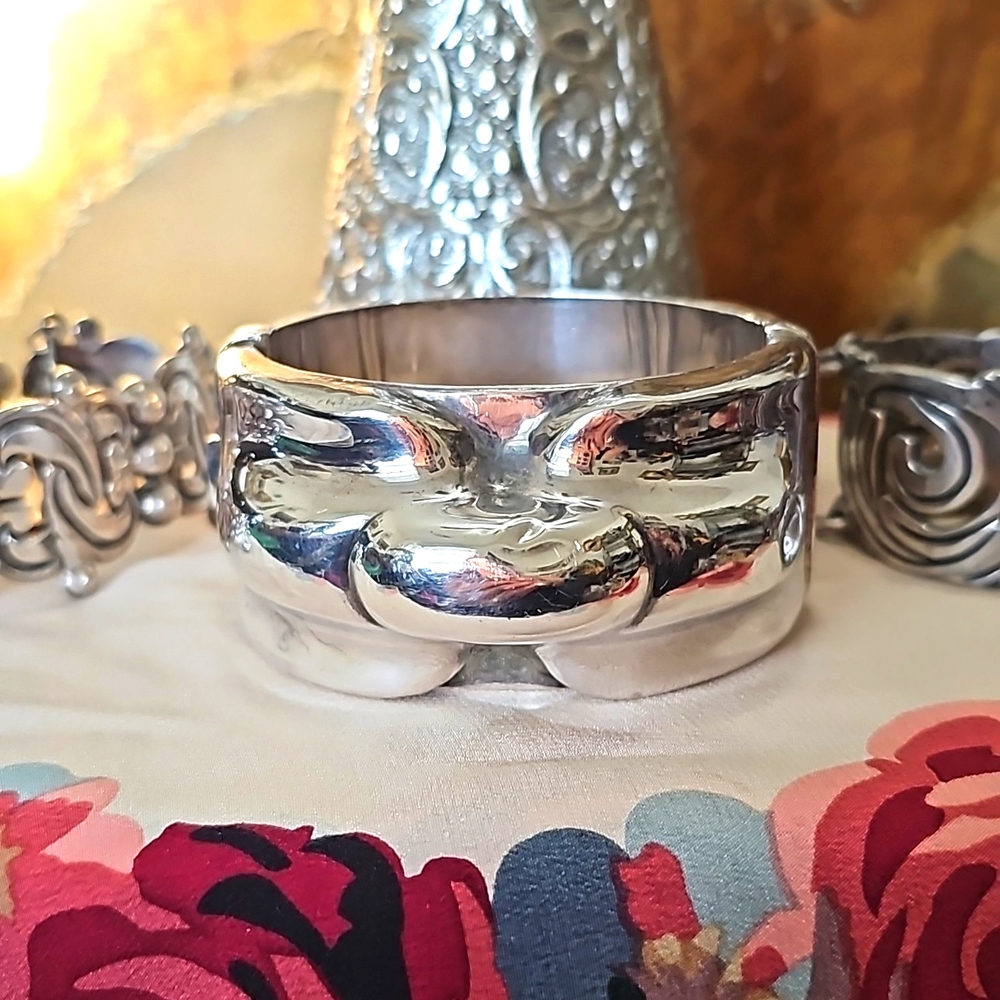 Thick Sterling Silver Bracelet